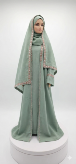 Handwork Abaya with Hijab - Image 3
